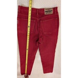 Vintage Union Bay Women's Red Pants 100% Cotton Size 11/12